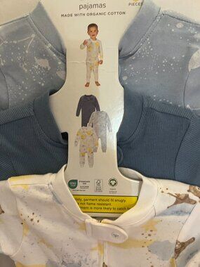 Burt’s Bee’s 3 Pack Infant 0-3 Months Sleepers Pajama’s New